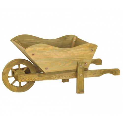 Decorative Wooden Wheelbarrow