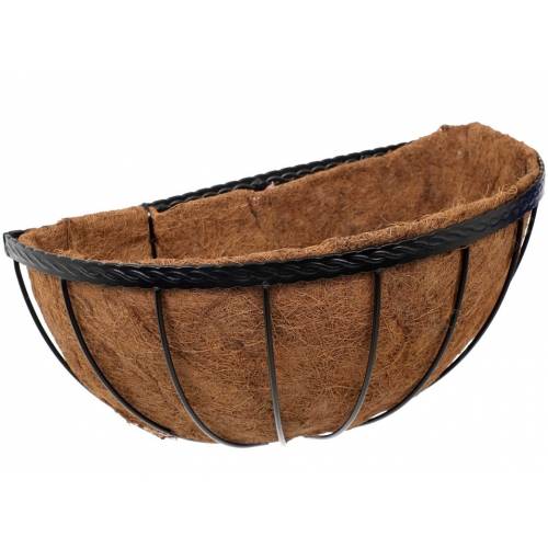 Semicircle wall basket with coco liner - D.40 cm