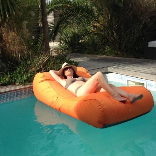 Inflatable Sun lounger WAVE  Orange -Sunvibes