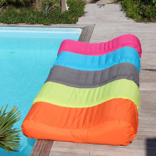 Inflatable Sun lounger WAVE  Grey -Sunvibes