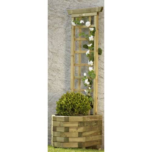 Wall Wooden Planter  055 +-Trellis