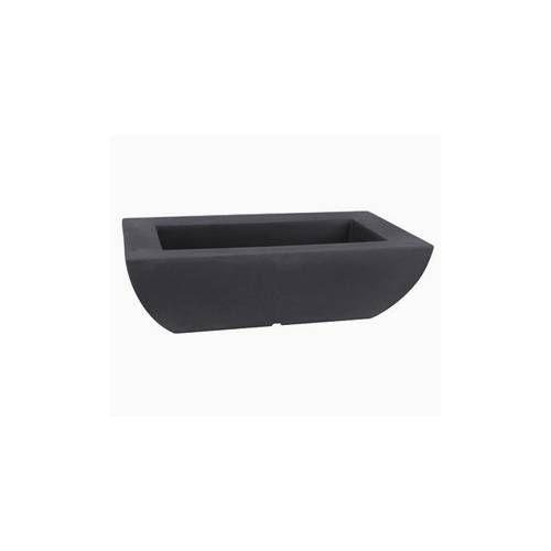 Plastic Rectangular Planter - Dark Grey
