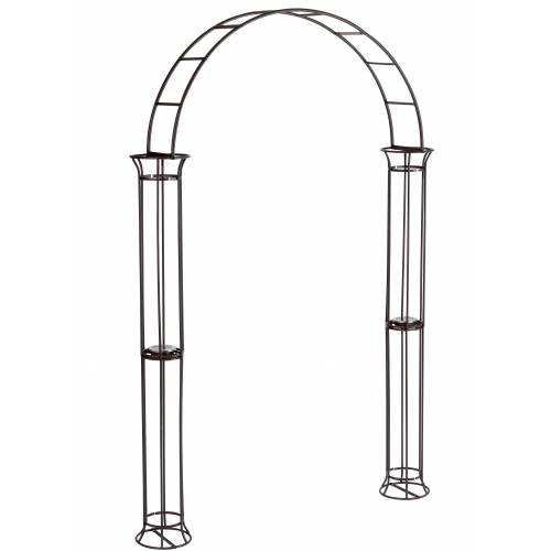 Metal Garden Arch with Solar Light - Roman Style