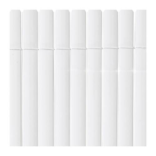 Double face PVC Wattle fence - 1 x 3 m - White