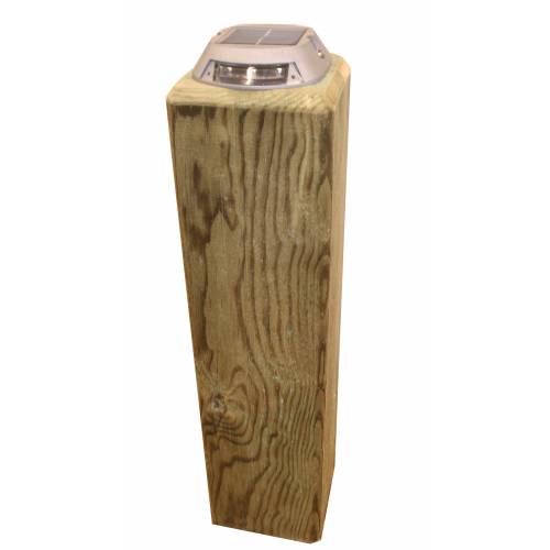 Square wooden solar light pillar