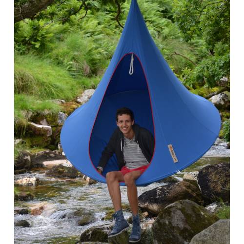 Suspended hammock - Double Cacoon - Blue