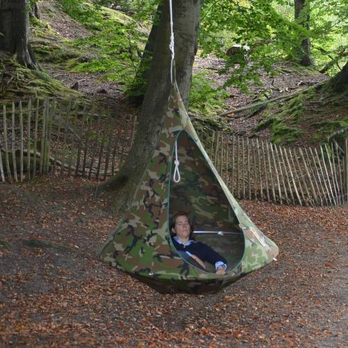 Suspended Hammock - Single Cacoon - Camouflage