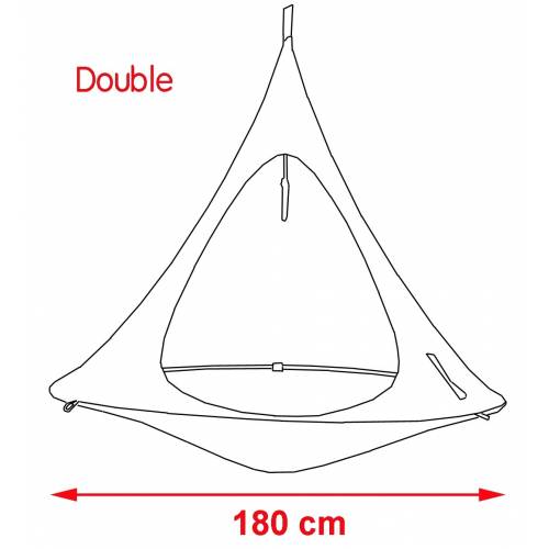 Suspended Hammock - Double Cacoon - Grey