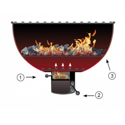 Charcoal Barbecue - ISY FONTE 55  Cookin Garden