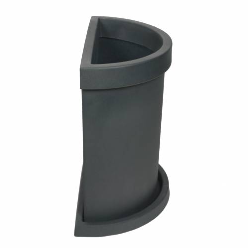 Semi-Circle Flower Pot Vela - Anthracite