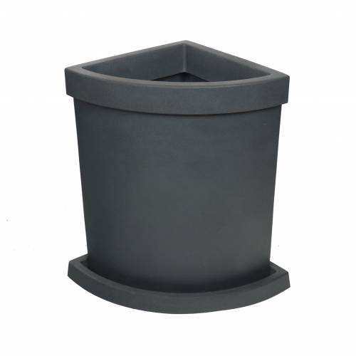 Vela Corner Planter- Anthracite