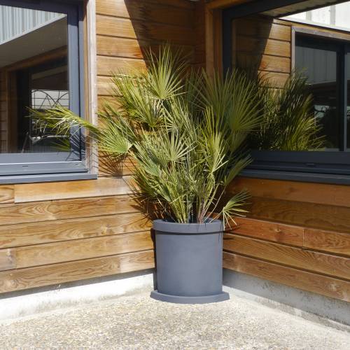 Vela Corner Planter- Anthracite