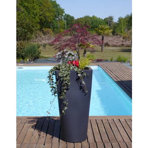 Planter Auriga - 50 x 50 x H.100 cm - Anthracite