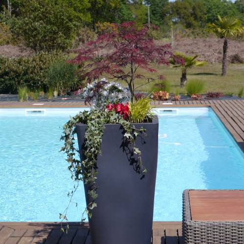 Planter Auriga - 50 x 50 x H.100 cm - Anthracite