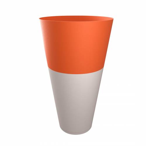 Pot Tokyo - White / Orange - D.50 H.80 cm