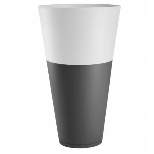 Pot Tokyo - Anthracite / White - D.50 H.80 cm