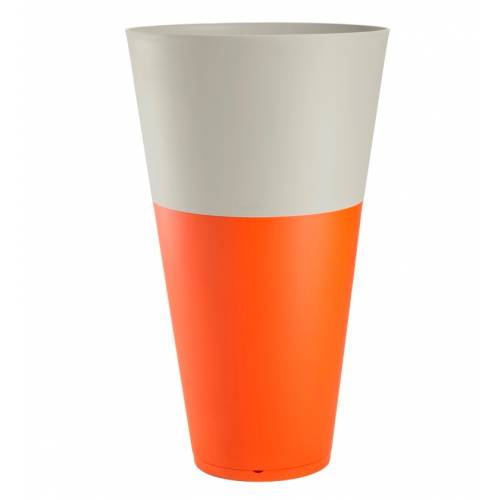 Pot Tokyo - Orange / Grey - D.50 H.80 cm