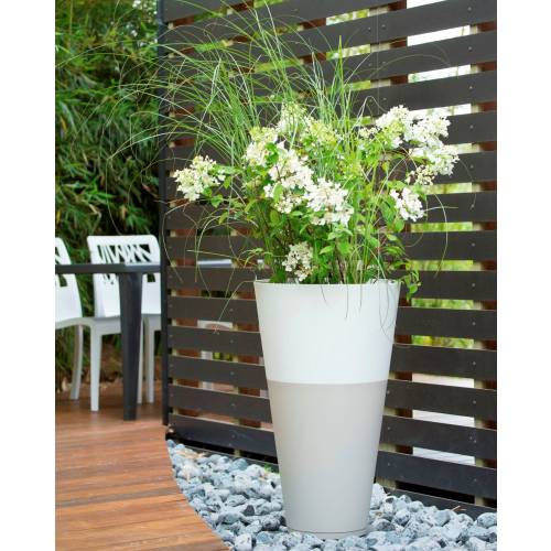 Pot Tokyo - Grey / White - D.50 H.80 cm