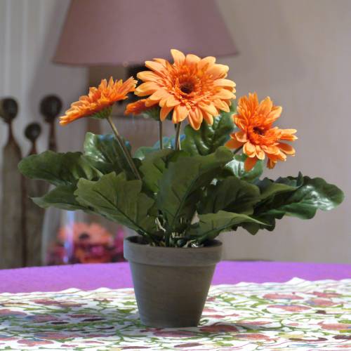 Artificial Plant - Orange Gerbera - MICA