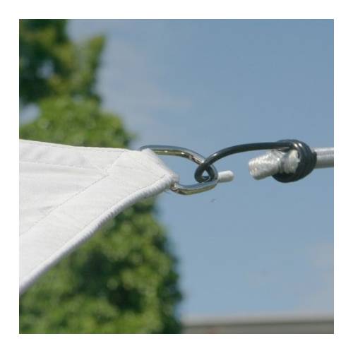 Rectangular waterproof sun canopy - light grey