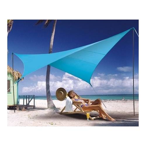 Square waterproof sun canopy - azure blue