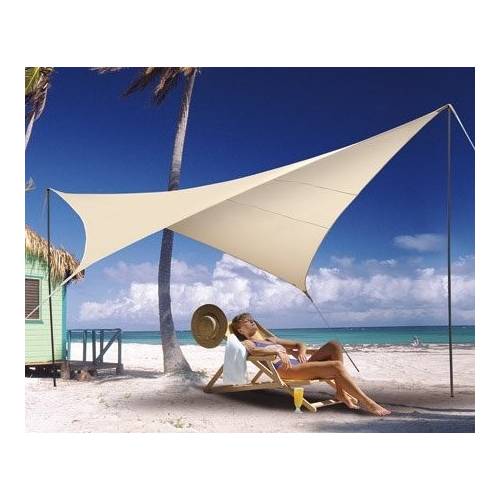 Square waterproof sun canopy - sand