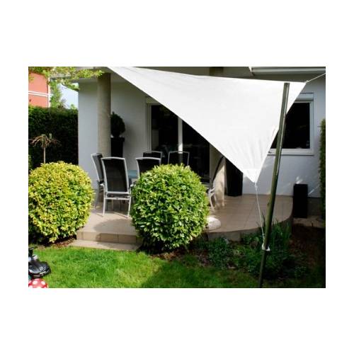 Triangular waterproof sun canopy - white
